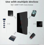 Tuya WiFi Touch Wall Smart Switch 1/2/3 Gang Light Switch Without Neutral Line Smart Life APP Control Support Alexa Google Home