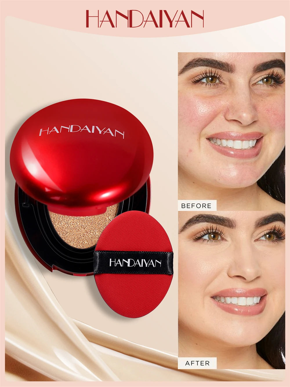 Air Cushion Foundation Light Natural Moisturizing Concealer Whitening Oil-control Women Base Long-lasting Makeup Korean Cosmetic