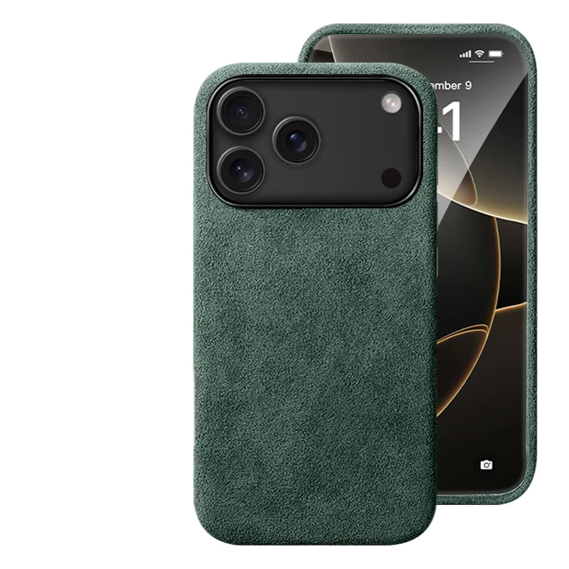 Premium Genuine Italy Imported Alcantara Magnetic Case for iPhone 17Pro 17Air 17 Pro Max with MagSafe Business Soft Touch Cover