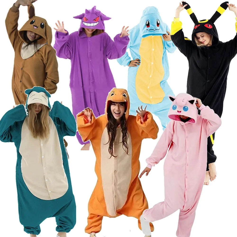 Pokémon Kigurumi Onesie – Snorlax, Gengar, Umbreon & More | Premium Cosplay Pajama Suit (Adult Edition)