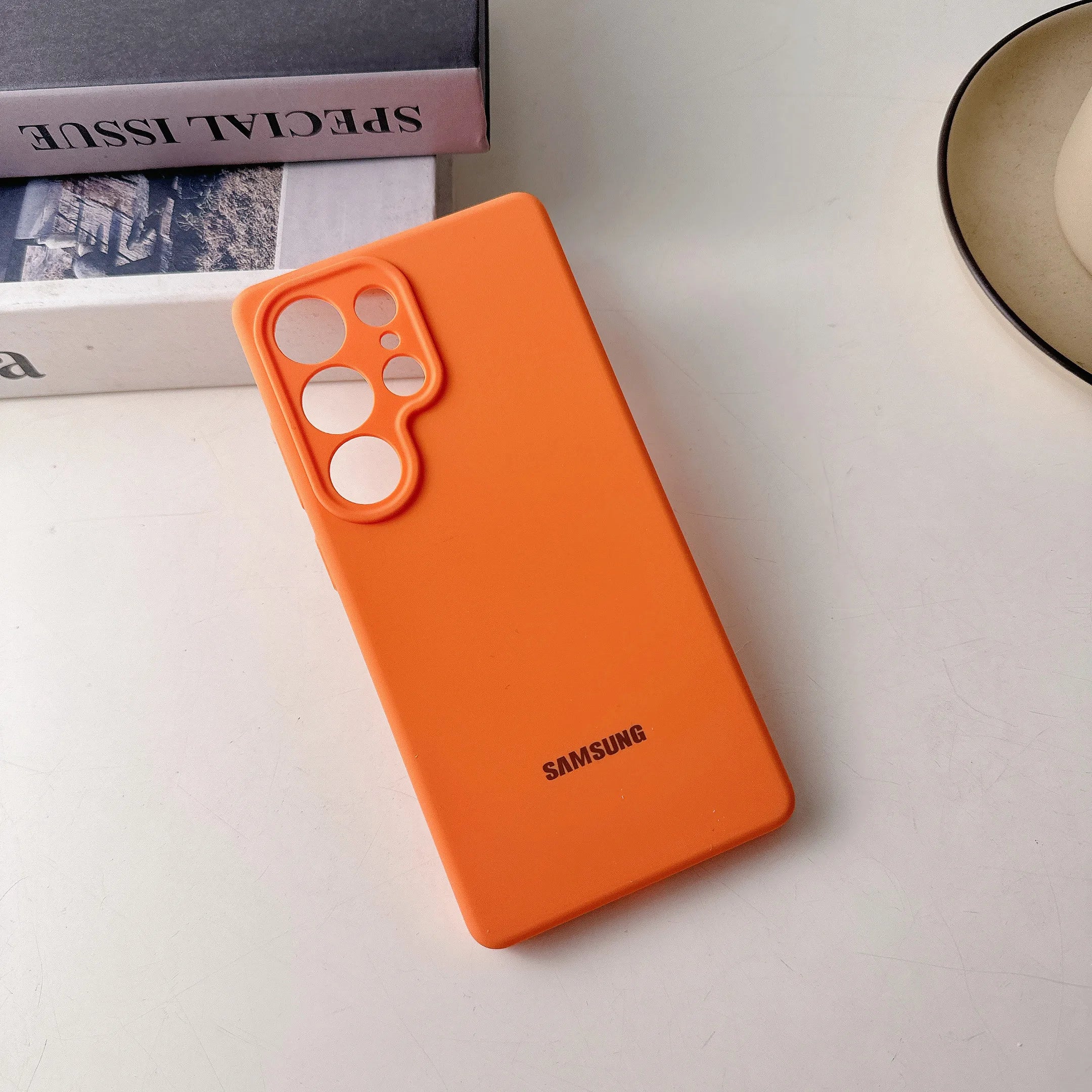 Original Liquid Silicone Solid Color Soft Phone Case For Samsung Galaxy S25 S24 S23 S22 Ultra S24 Plus FE Case With Official Box