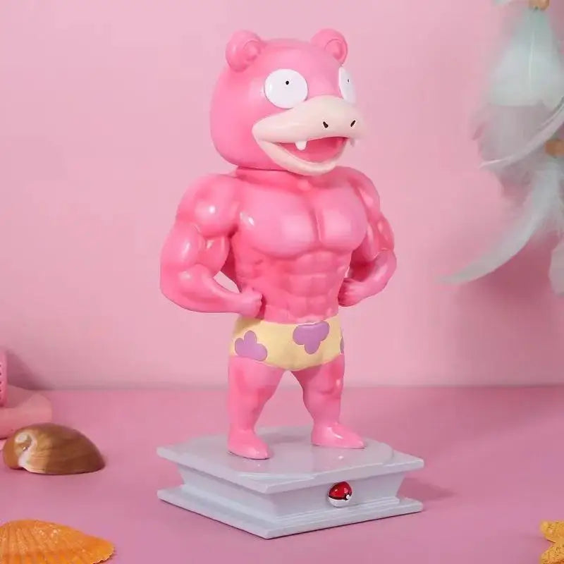 Pokemon Toys GYM Figurines Cartoon Fitness Muscle Man Action Figure Charmander Bulbasuar Squirtle Gengar Fit Model Anime Toys