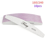 10Pcs/Lot Nail File Buffer Double Side Nail Files Buffer 80/100/150/180/240 Grit Limas Trimmer Lime Nail Art Ongle Manicure Tool