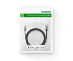 UGREEN MFi USB Cable for iPhone 14 13 12 Pro Max 2.4A Fast Charging Lightning Cable for iPad Mini Phone Data Cable