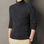 2025 New Turtleneck Sweater Men Solid Color Slim Pullovers Knitted Sweaters Mens Warm Autumn Winter Daily Casual Pullovers Man