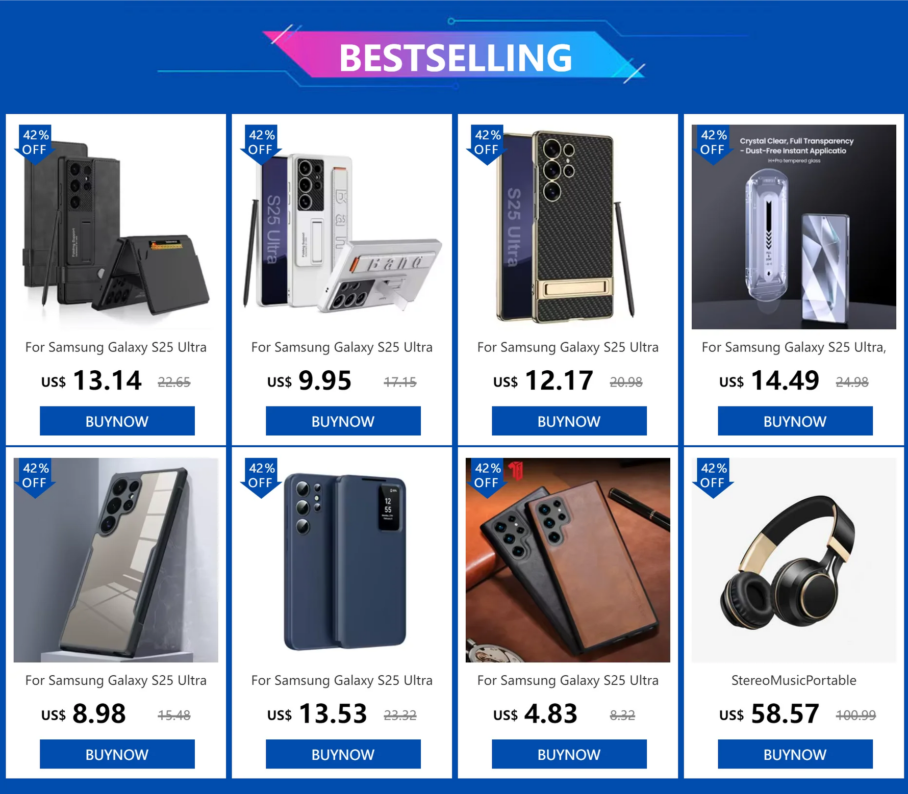 For Samsung Galaxy S25 Ultra Smart View Window Case ELVEV Durable Quality Leather Flip-Free Answering Cover for Samsung S25 S25+