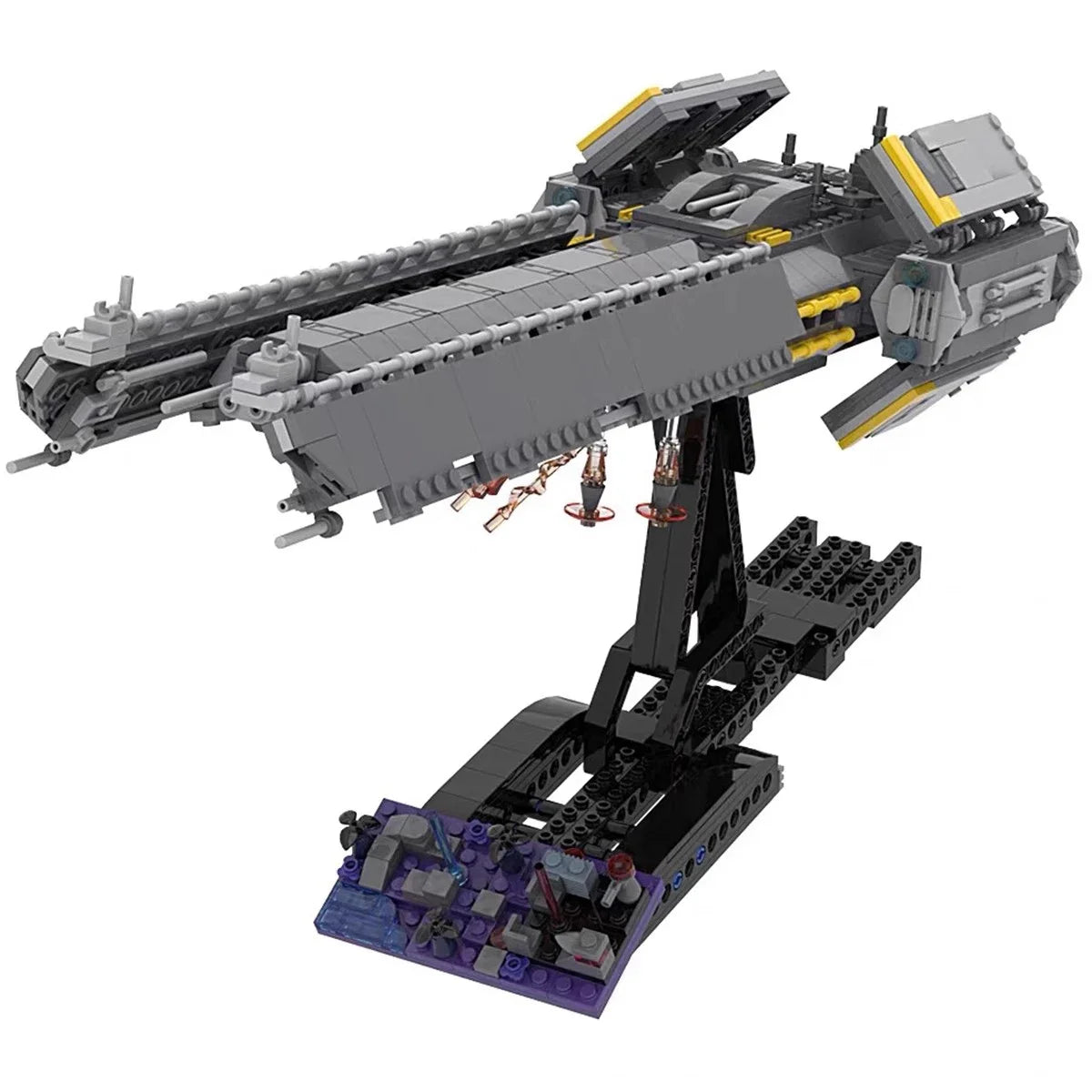 Bricklink MOC Hell Space Wars Game Divers 2 Super Destroyer Spaceship Sets Creative Building Blocks Kid Toys Christmas Gift