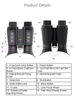 NV8300 Night Vision Binoculars Goggles 8X Digital Zoom 4K UHD 36MP 3D Head Mount Infrared Night Vision Device Hunting Telescope