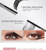 Silk Fiber Curling Mascara, Ultra-Fine Brush, Lengthening & Volumizing, Waterproof, Smudge-Proof, Long-Lasting, Unisex, Eye Safe