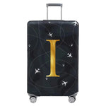 Luggage Compartment Protective Cover Letter Series Black Wear Resistant Fabric Dust Cover for18-32 Inch Travel Case Covers