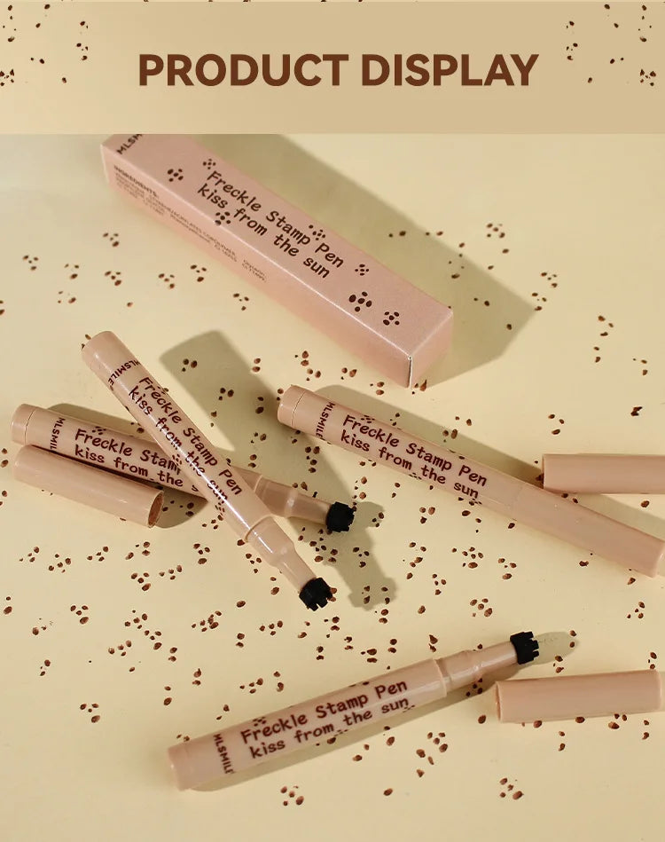 Waterproof Freckle Pen Natural Lifelike Fake Freckles Pen for Lasting Look Dot Spot Pen Makeup for Women Makep Light/Dark Brown