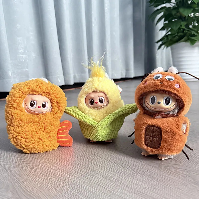 Clothes For Labubu Wacky Mart Cute Doll Clothes Cockroach Food Clothing Fried Shrimp Outfit Cartoon Costumes Suit Diy Doll