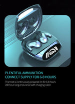 Sleep Invisible Stereo Headset IPX5 Waterproof Wireless Bluetooth Earphone Earbuds with Mic for Phone Bluetooth 5.3 Headphones