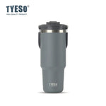 Tyeso Large-Capacity Vacuum Flasks Handle Vacuum Cup Dual-Drink Coffee Mug Stainless Steel Ice Cup Car Bottle Hot Cold Retention