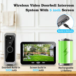 Smart Home Security Ring bell Video Intercom 1080P Motion Detect Tuya Video Doorbell With 5 inch Screen