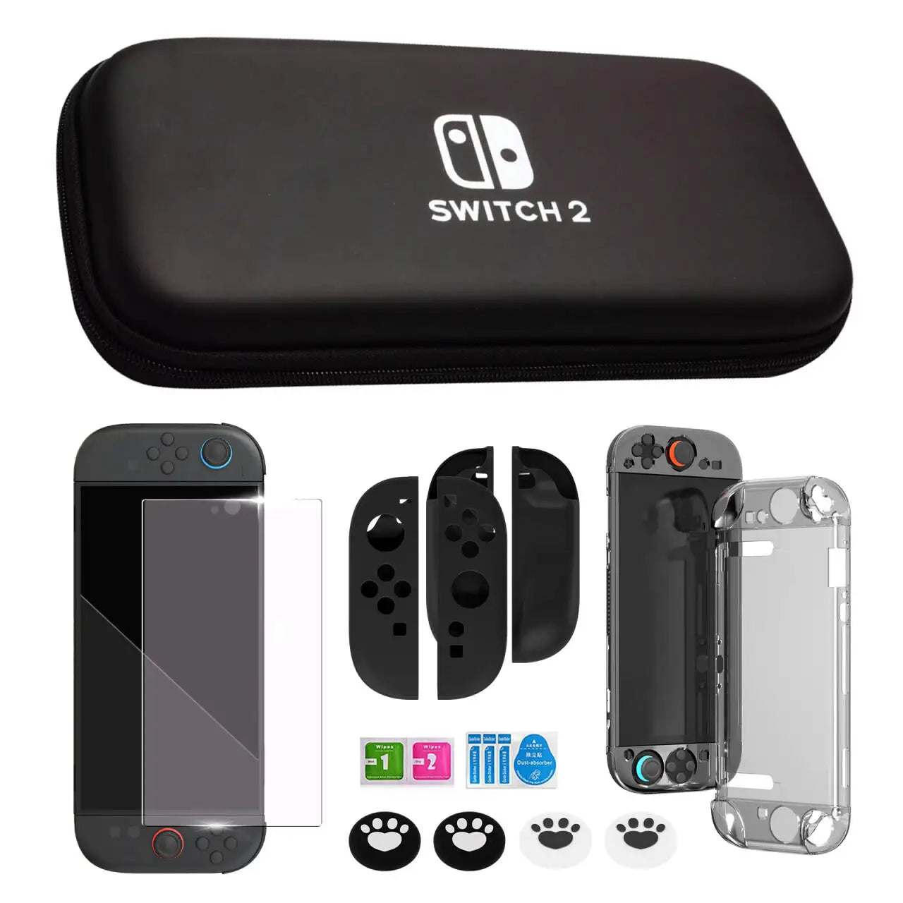 2025 SET New Nintendo Switch 2 Travel Carrying Bag Protective Cover Hard Shell Pack Game Travel Storage Bag Joy-Con Protective Cover