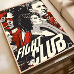 Movie Sticky Fight Club Poster High-definition art sticker Self adhesive waterproof home decoration for living room