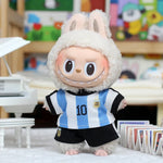 For 17cm Labubu Football Basketball Size 10 Clothing V1V2 Labubu Doll Size 7 Vinyl Pendant Doll Clothing DIY Sportswear Boy Toy