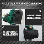 Motorcycle 50L Luggage Backpack Multifunction Tail Rack Bag Travel Outdoor Sports Expandable Sissy Bar Backrest Bag With Straps