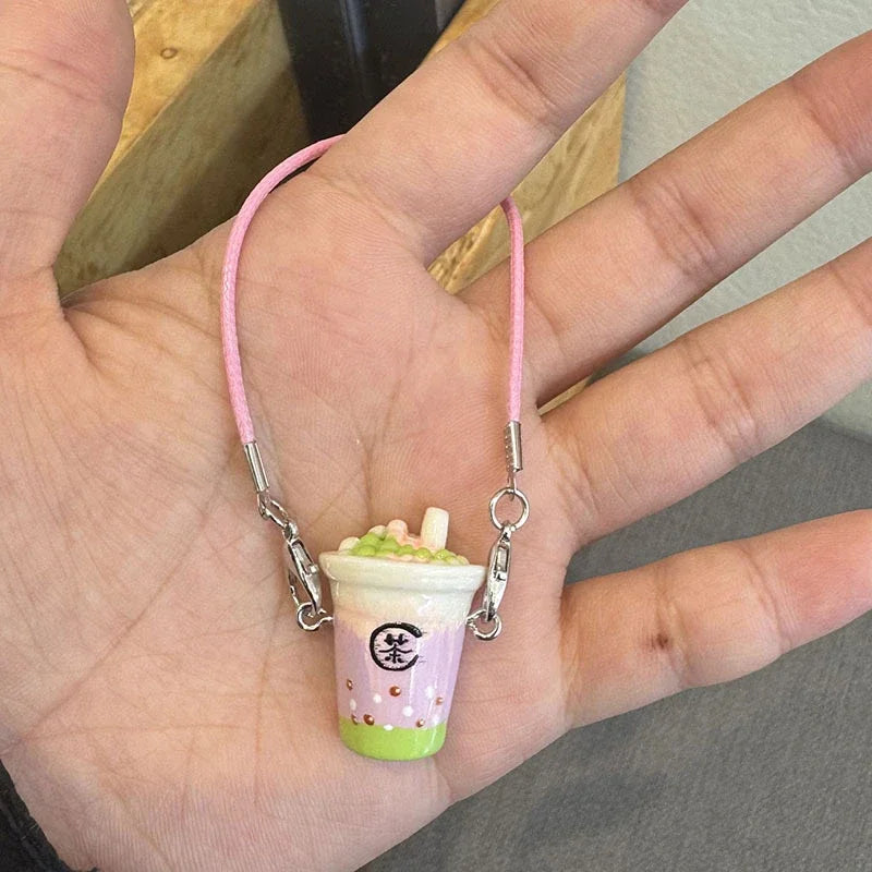 Doll house dollhouse mini simulation milk tea cup For Ropa labubu doll accessories miniature scene pendant