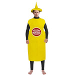 Festival Costumes Red Tomato Delicious Ketchup Costume Adult Boy Girl Funny Disguise Suit Yellow Halloween Cosplay Party Clothes