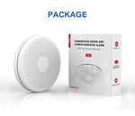 2 in 1 Version WiFi Tuya Smart Co & Smoke Detector Alarm Carbon Monoxide Parlor Room Kitchen Shop Fire PIR Sound Sensor Alert