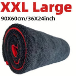 Ultra Absorbent Car Towel XXL Extra Large Microfiber Drying Towel - Ultra Absorbent Thickened Technology with Twist Ring Design