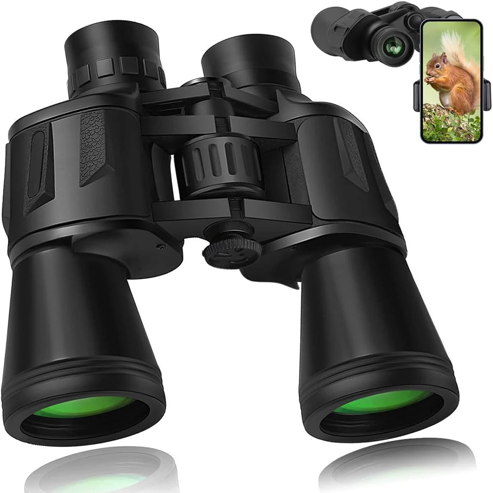 20x50 Military Binoculars for Adults with Smartphone Adapter With BAK4 Prism FMC Lens Telescope Tactical Binoculars for Hiking