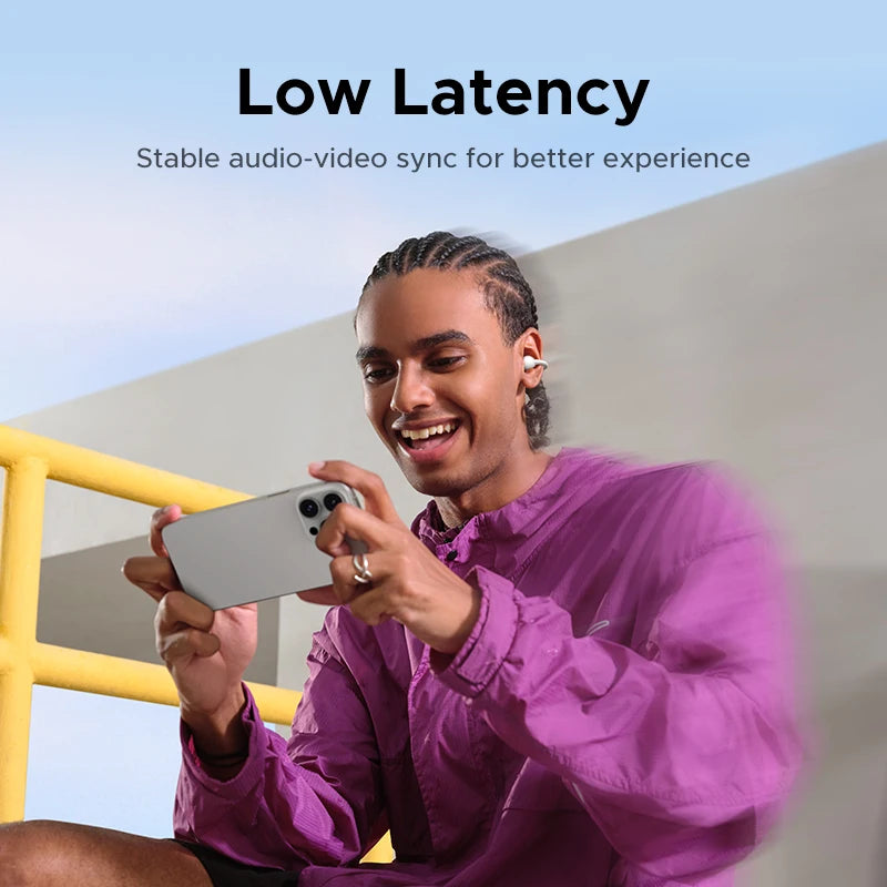 UGREEN LCD Full Color Smart Screen Wireless TWS Bluetooth Earphones Earbuds Open Clip Ear Headphones AI Call Noise Cancellation