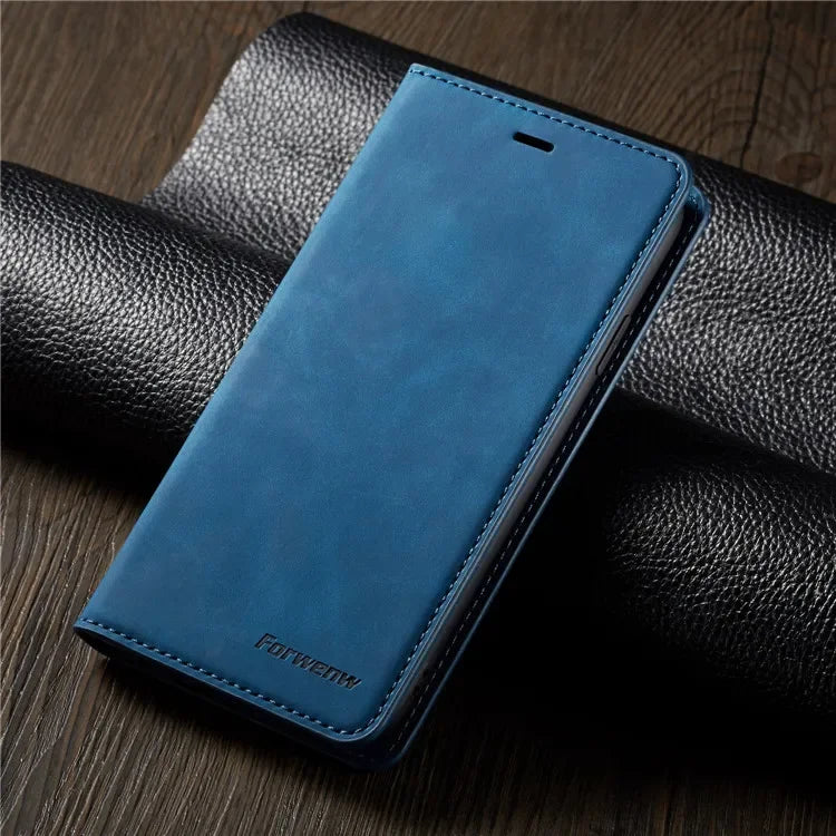 Leather Flip Phone Case For Xiaomi Redmi Note 8 9T Note 10S 11S 12 13 14 Pro Fashion Magnetic Wallet Bracket Shockproof Cover