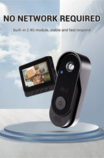 Smart Video Doorbell Outdoor Waterproof Intercom Doorbell Infrared Night Vision Audio Real-Time Monitoring Security Camera