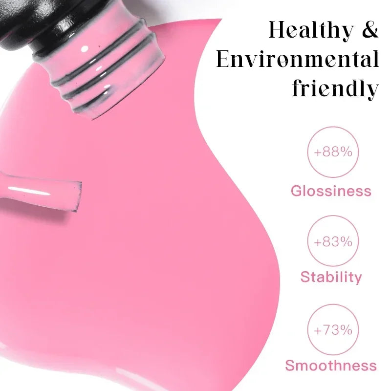 MEET ACROSS 6Pcs Gel Nail Polish Set Pink Red Green Macaron Color Manicure Kit For Nails UV Gel Nail Art Varnish Nail Supplies