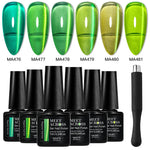 7pc Cat Magnetic Nail Gel Polish Set Long Lasting Glitter Nail Supplies Soak Off UV/LED Vernis Gel Kit for Manicure Design