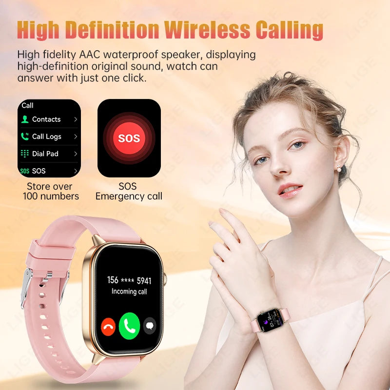 LIGE 2025 For Android IOS GPS Smart Watch Women 2.01