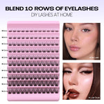 DIY Lash Extension Kit Individual Eyelash Extension Kit Cluster Lashes Kit Lash Glue Remover for Eyelash Extensions Makeup