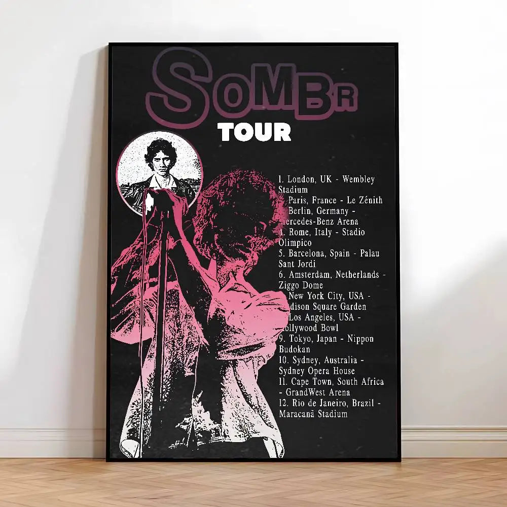 Popularity soars S-Sombr S singer Poster HD posters Self-adhesive waterproof ideal for living room bedroom bar decoration