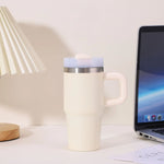 14oz Car Mug with Handle Double-layer Vacuum Coffee Cup Portable Water Cup Large Capacity 304 Stainless Steel Travel Thermal Cup