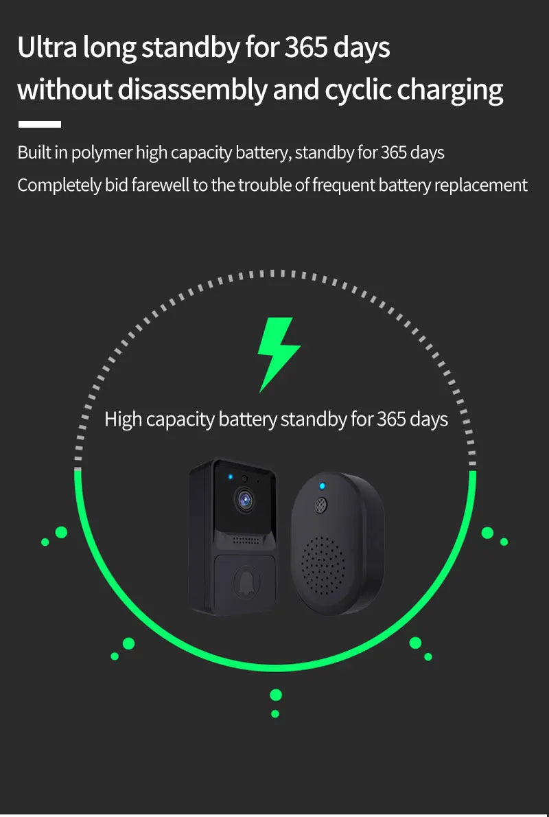 Wireless Doorbell WiFi Outdoor HD Camera Security Door Bell Night Vision Video Intercom Voice Change For Home Monitor Door Phone