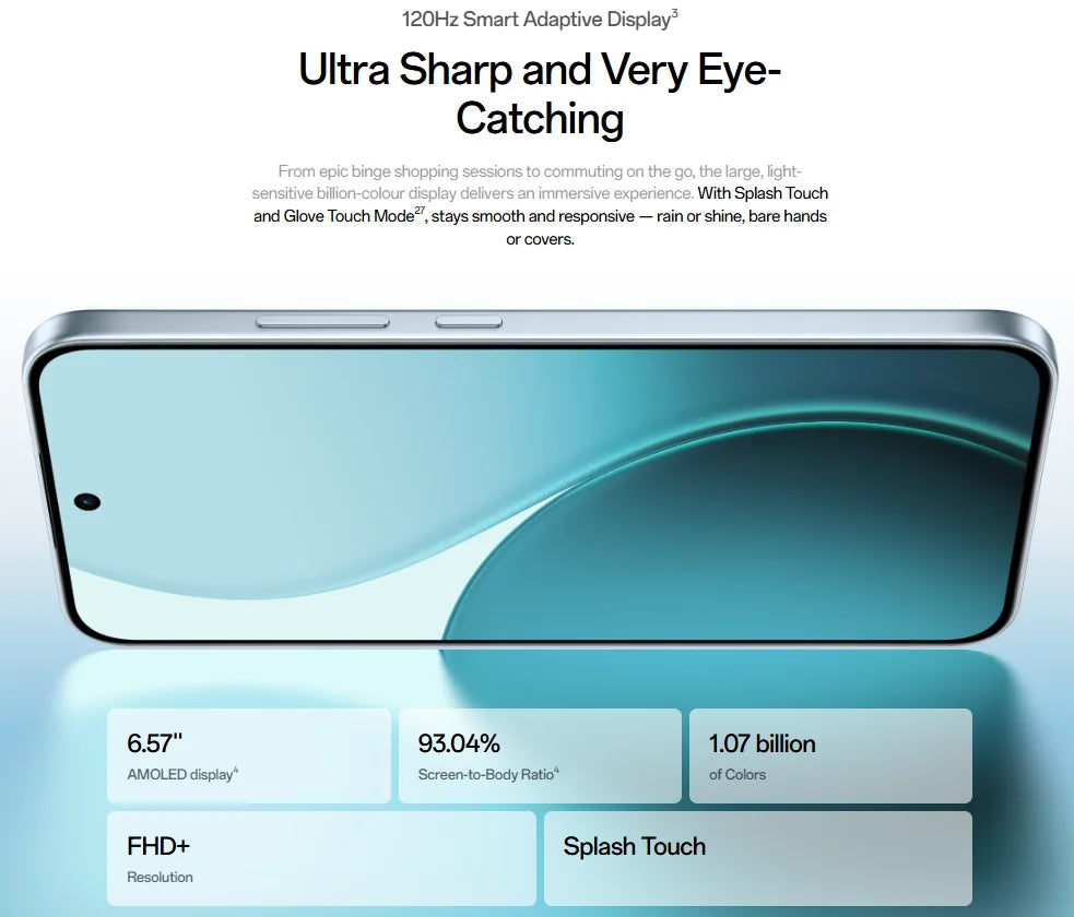 OPPO Reno14 FS 5G Smartphone Snapdragon 6 Gen 1 6.57