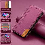 Business Flip Leather Case For Samsung Galaxy A17 A16 A36 A56 A26 A07 A55 A35 A15 A54 A34 A14 A53 A33 A13 Magnetic Wallet Cover