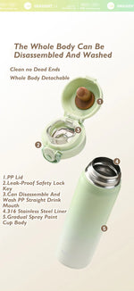 500ml large capacity thickened 316 stainless steel vacuum Thermal insulation portable Tumbler Thermos Water bottle Coffee cup