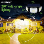 Intelamp Solar Outdoor Light with Motion Sensor, Waterproof Bright Wall Lamp for Garden, Yard, Path, Garage, Stairs, Porch