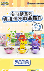 Original Pokemon Anime Figures Pikachu Gengar Sprigatito Sylveon Quaxly Fuecoco Tumbler Toys PVC Model Kawaii Collect Kid Dolls
