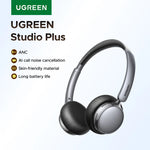 UGREEN Studio Plus 25dB ANC Active Noise Cancelling Headphones Wireless Over Ear Bluetooth Earphones, 3D Spatial Audio