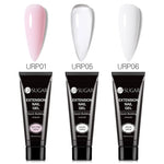 UR SUGAR 15ml Extension Gel Nail Polish Bright Nude White Clear Semi Permanent UV Hard Gel Nails Finger Prolong Gel Varnish Set