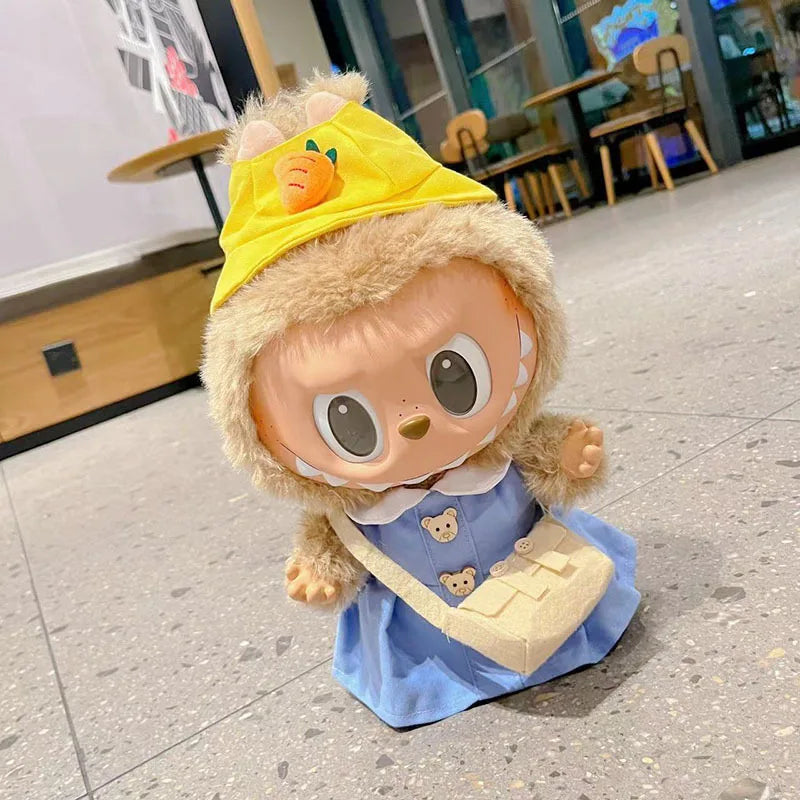 2025 New 38cm Labubu Hot Only Selling Clothes Labubu Mokoko Idol Doll Fashion Design Dress Coat Set Accessories Gift