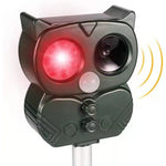 Solar Powered Ultrasonic Animal Repeller - Sonar Deterrent for Dogs, Cats, Birds