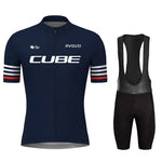 Rvouei Cube Pro Summer Cycling Jersey Set Summer Breathable Bicycle Men's MTB Bike Clothing Maillot Ropa Ciclismo Uniform Suit