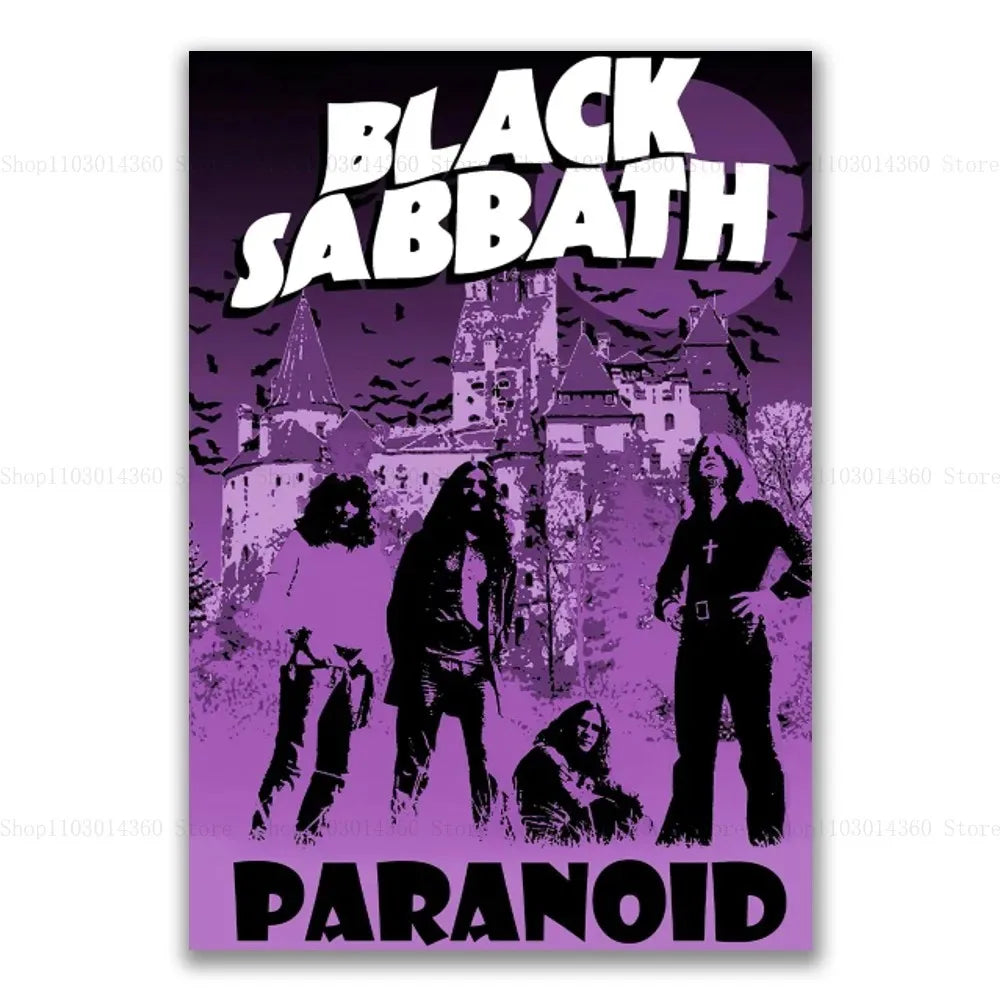 Black Sabbath Rock Band Album Poster Canvas Painting Bedroom Study Studio Living Room Wall Art Decoration