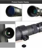 Baigish Monocular Zoom Telescope 8-24x40 HD Powerful Metal Optical Lens Astronomical With Long Range Original Bak4 Russian Black